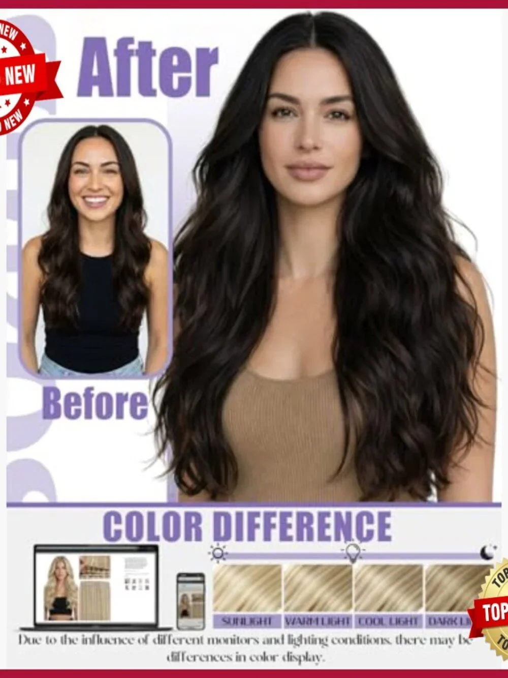 20 Inch Human Hair Extensions Straight Invisible Weft 50G